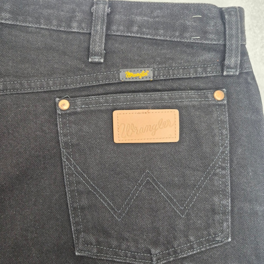 Wrangler 42x34 Cowboy Cut Original Fit Mens Black Jeans 13MWZWK Straight Leg